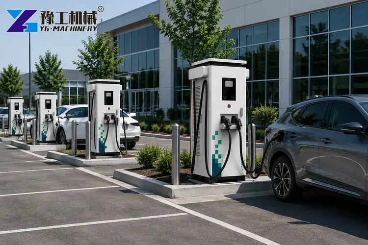 Commercial EV Charging Points In Public Parking Lot