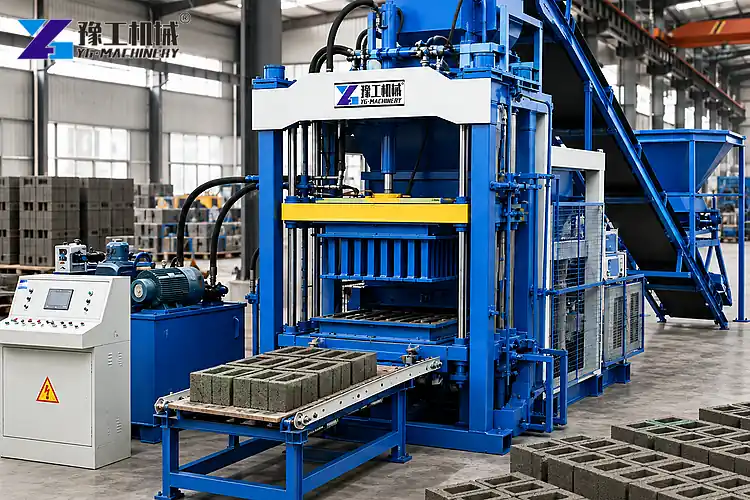 Concrete Brick Making Machine In Factory