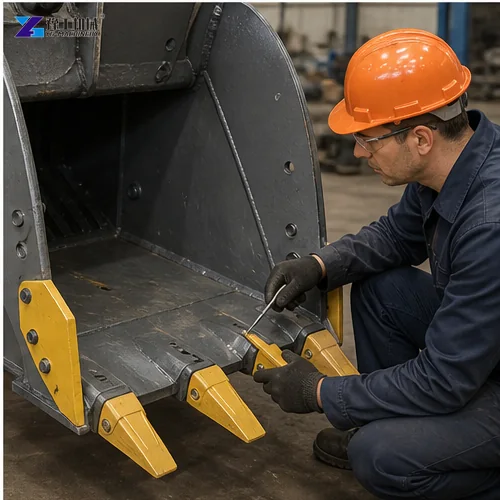 Crusher Bucket Wear Plate Inspection
