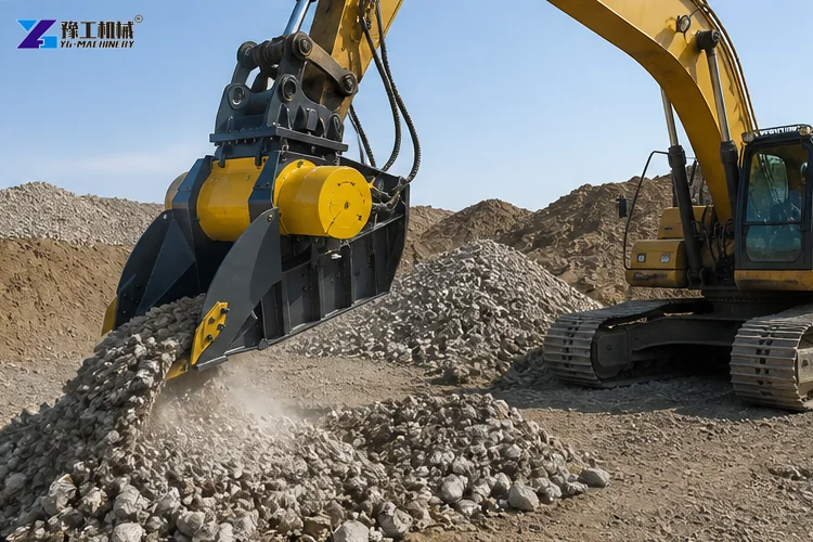 Excavator Crusher Bucket Application