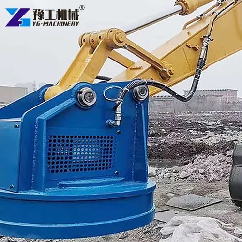 Excavator Magnet Attachment Blue Housing