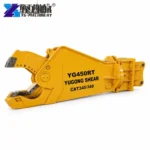 Excavator Shear Attachment White Background