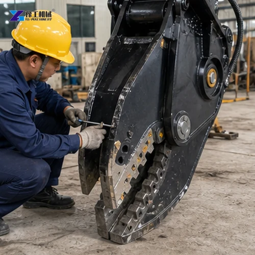 Excavator Shear Blade Inspection