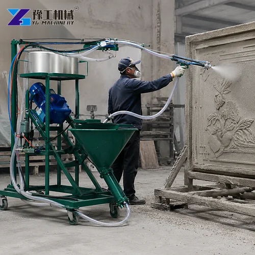 GRC Machine Spraying Concrete Panel