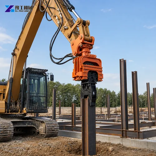 Excavator Pile Driver H Beam Pile Driving