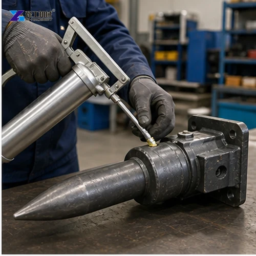 Hydraulic Breaker Tool Greasing