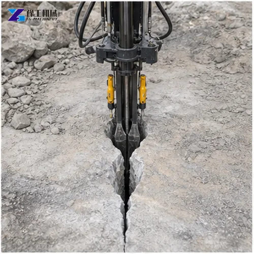 Integrated Rock Drill And Splitter Hydraulic Rock Splitting