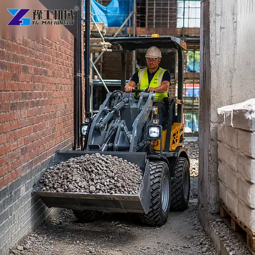 Mini Payloader In Narrow Job Site