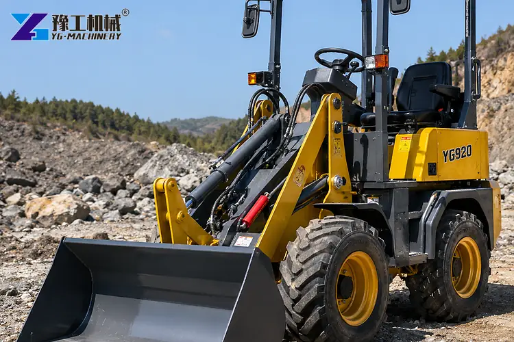 Mini Payloader On Construction Site