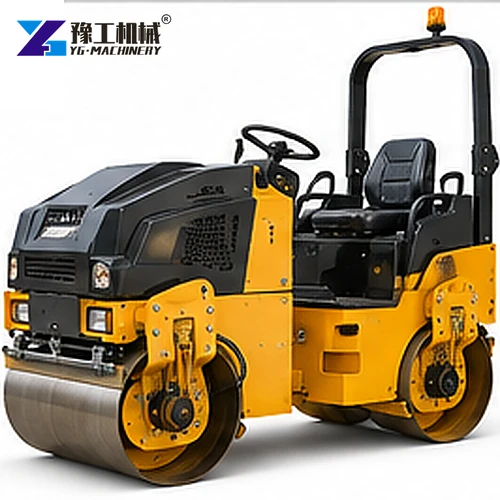 Mini Road Roller On White Background