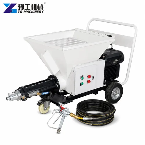 Mortar Sprayer Machine On White Background