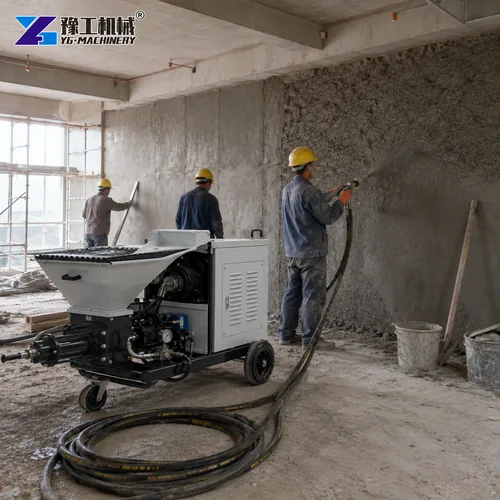 Mortar Sprayer Machine Wall Rendering