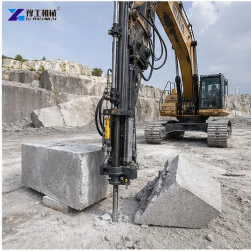 Integrated Rock Drill And Splitter Quarry Stone Splitting