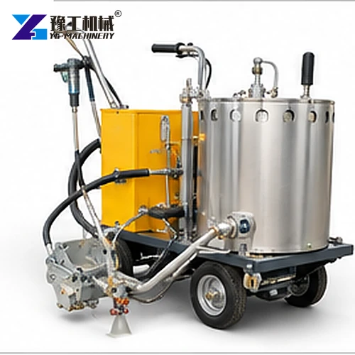 Road Line Marking Machine On White Background