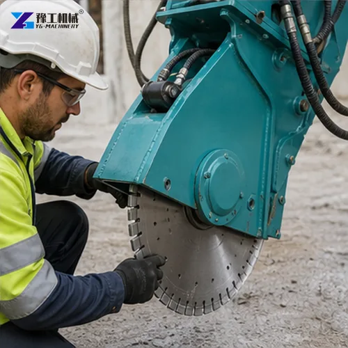 Excavator Rock Saw Rock Saw Blade Inspection