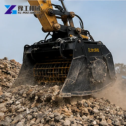 Rotary Screening Bucket Construction Waste Screening
