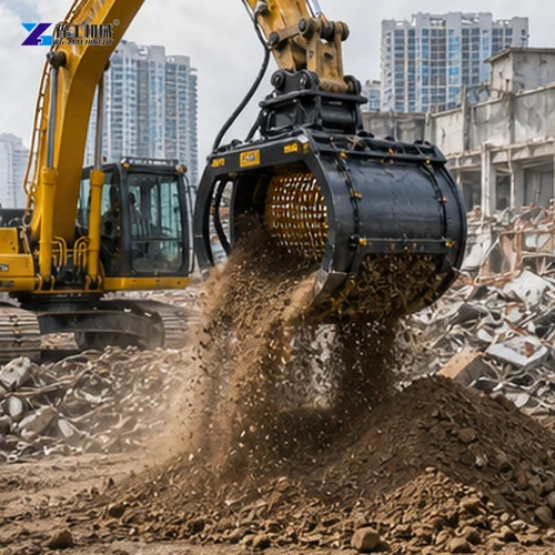 Screening Bucket Material Separation