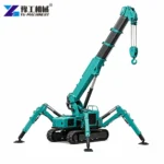 Tracked Mini Crane White Background