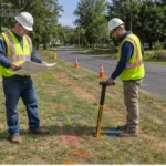 How To Plan Horizontal Directional Drilling Fluid? Survey crew locating utilities along planned directional drilling crossing
