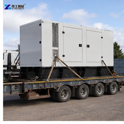 Commercial generator connected to portable load bank test