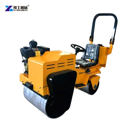 Mini Road Roller Front Quarter with Double Steel Drums