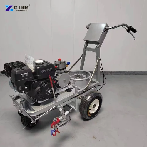 cold paint road marking machine hose routing
