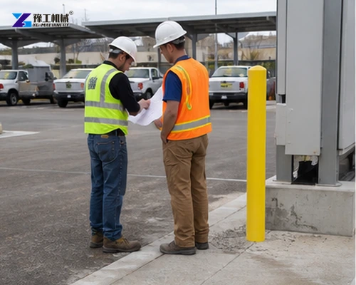 Commercial EV charging site survey with engineers