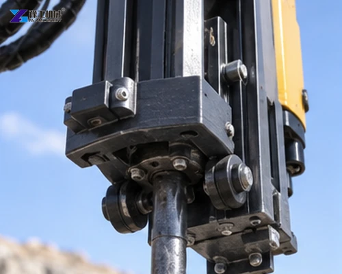 Excavator Drill Attachment control and inspection