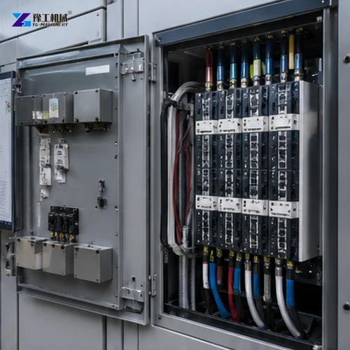 Commercial charger distribution board under inspection