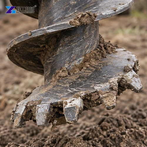 Auger cutting teeth inspected for wear