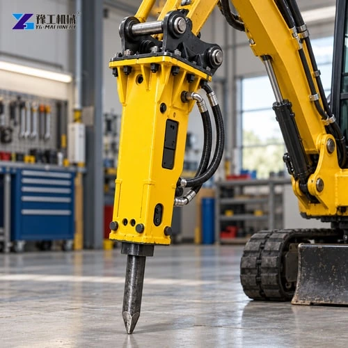 Hydraulic breaker upper mounting and pin connection