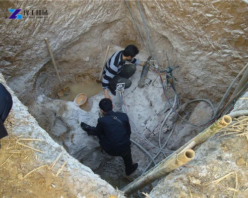 rock splitter in excavation
