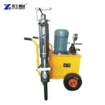 Standalone hydraulic rock splitter pump station and splitter gun