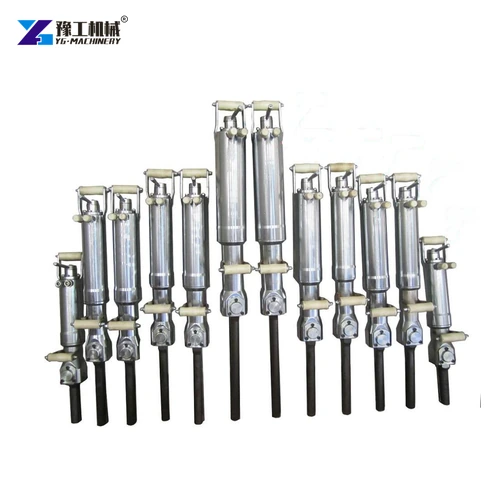 Multiple hydraulic rock splitter guns grouped for system selection