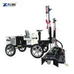 Laser Screed Price for Warehouse Floor Projects White four-wheel laser screed with dual receivers and a front leveling head