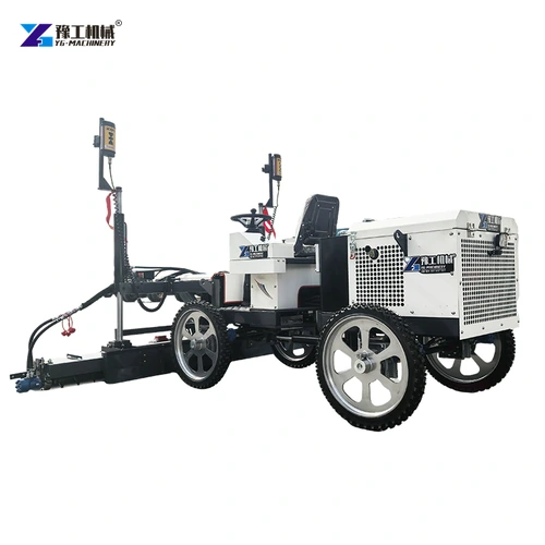 Rear view of a four-wheel concrete laser screed