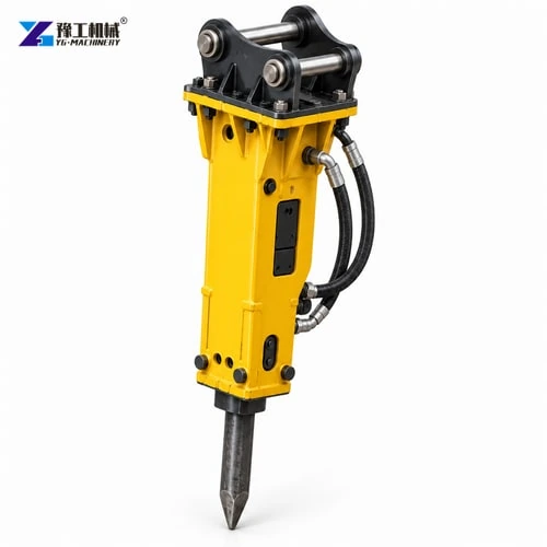 Mini excavator breaker side profile