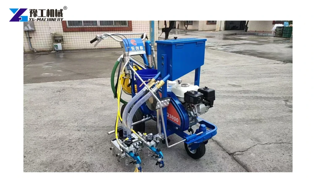 pavement marking machine for roads and parking areas
