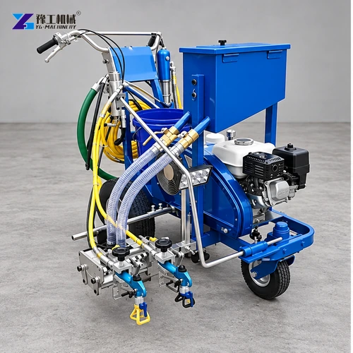 cold paint pavement marking machine front view