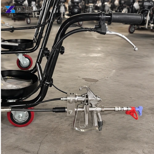 airless pavement marking machine spray gun detail