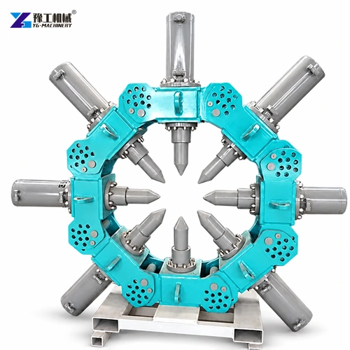Hydraulic pile breaker white background product view with cylinders