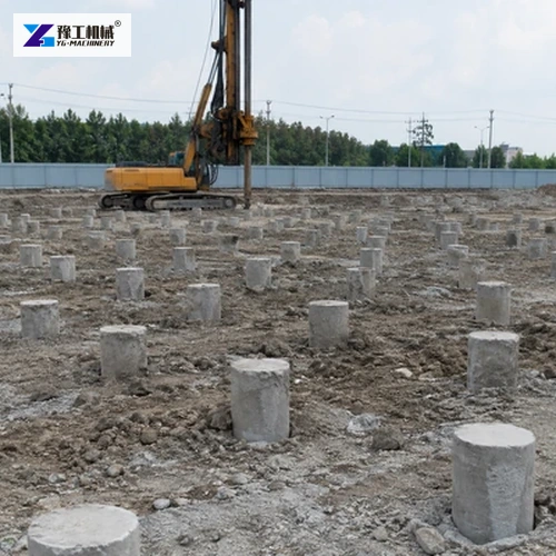 Trimmed pile heads at consistent cutoff elevation