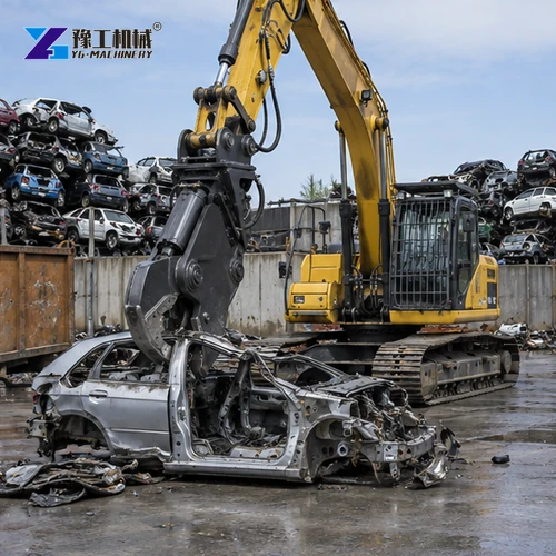 Carrier-mounted shear separating vehicle structure during controlled dismantling