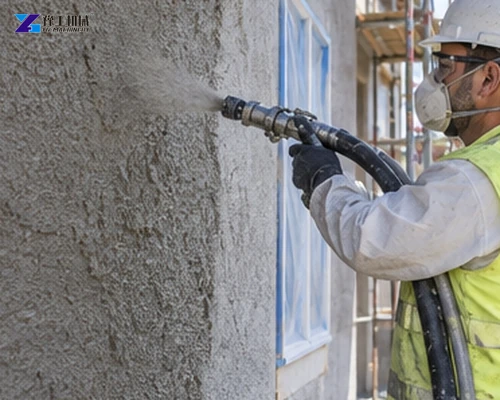 Stucco Sprayer Machine operator setup