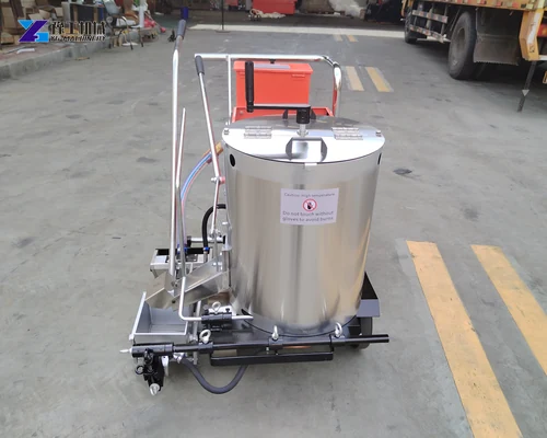 thermoplastic road marking applicator side view