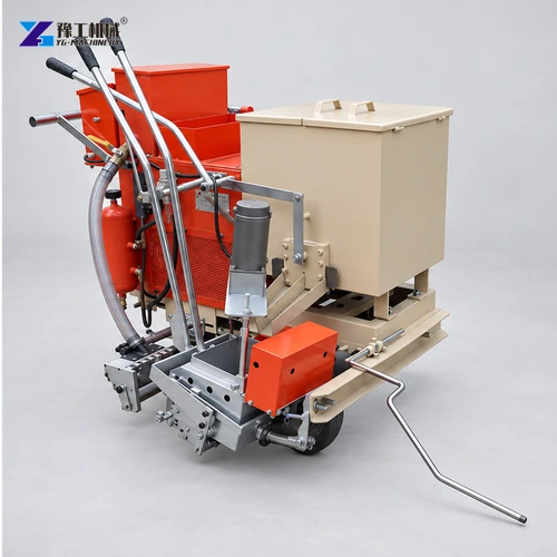 two component road marking machine rear view