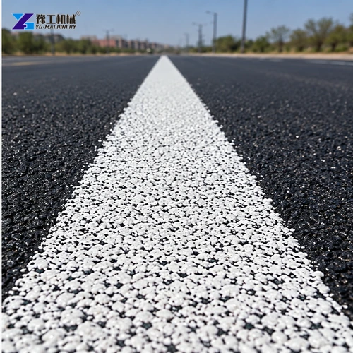 finished two component textured road marking