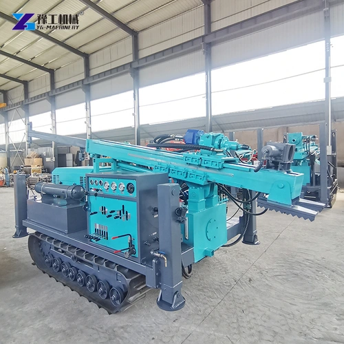 Core Drilling Rig Power Unit And Tracks With Mast Lowered