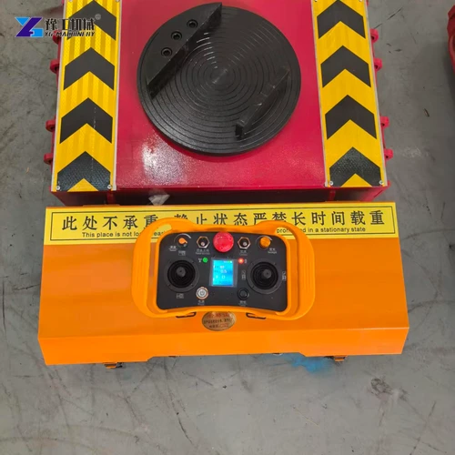 Handset above a machinery moving chassis
