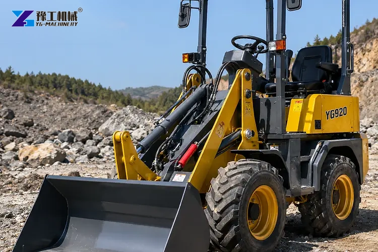 Mini Payloader On Construction Site